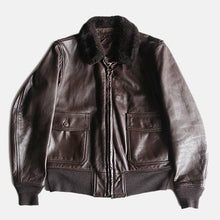 Load image into Gallery viewer, 1970's~ "U.S.N" G-1 FLIGHT LEATHER JACKET (MEDIUM) NEAR DEADSTOCK