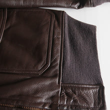 Load image into Gallery viewer, 1970's~ "U.S.N" G-1 FLIGHT LEATHER JACKET (MEDIUM) NEAR DEADSTOCK