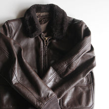 Load image into Gallery viewer, 1970's~ "U.S.N" G-1 FLIGHT LEATHER JACKET (MEDIUM) NEAR DEADSTOCK