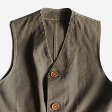 画像をギャラリービューアに読み込む, MADE IN U.S.A 1950's COTTON CANVAS HUNTING VEST (MEDIUM)