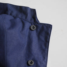 Load image into Gallery viewer, N.O.S 1920's "FRENCH MILITARY" INDIGO LINEN STAND COLLAR JACKET (MEDIUM)