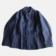 Load image into Gallery viewer, N.O.S 1920's~ "FRENCH NAVY" INDIGO LINEN CHORE JACKET (48 MEDIUM)
