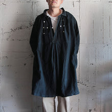 画像をギャラリービューアに読み込む, ANTIQUE FRENCH INDIGO LINEN BIAUDE (UNISEX) MINT CONDITION