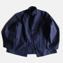 Load image into Gallery viewer, N.O.S 1920's "FRENCH MILITARY" INDIGO LINEN STAND COLLAR JACKET (MEDIUM)