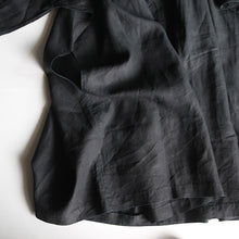 画像をギャラリービューアに読み込む, ANTIQUE FRENCH INDIGO LINEN BIAUDE (ONE SIZE FITS ALL) NEAR DEADSTOCK