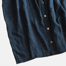 画像をギャラリービューアに読み込む, ANTIQUE FRENCH INDIGO LINEN BIAUDE (UNISEX)