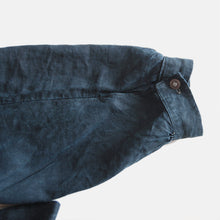 画像をギャラリービューアに読み込む, ANTIQUE FRENCH INDIGO LINEN BIAUDE (UNISEX)