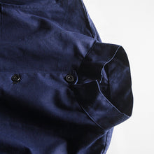 Load image into Gallery viewer, N.O.S 1920's "FRENCH MILITARY" INDIGO LINEN STAND COLLAR JACKET (MEDIUM)
