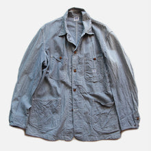 Load image into Gallery viewer, 1950's "LEE" 96-J PIN STRIPE WORK CHORE JACKET (42LARGE)