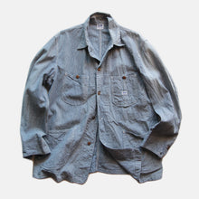 Load image into Gallery viewer, 1950's "LEE" 96-J PIN STRIPE WORK CHORE JACKET (42LARGE)