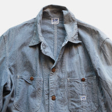 Load image into Gallery viewer, 1950's "LEE" 96-J PIN STRIPE WORK CHORE JACKET (42LARGE)