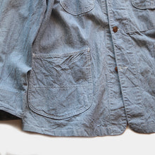 Load image into Gallery viewer, 1950's "LEE" 96-J PIN STRIPE WORK CHORE JACKET (42LARGE)