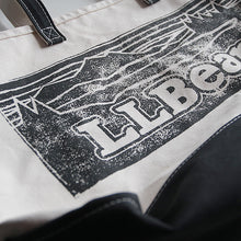 画像をギャラリービューアに読み込む, "L.L.BEAN" BOAT AND TOTE BLACK & WHITE RARE PRINTED