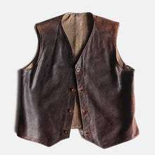 Load image into Gallery viewer, 1940's~ LEATHER VEST (38 MEDIUM)