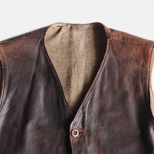 Load image into Gallery viewer, 1940's~ LEATHER VEST (38 MEDIUM)