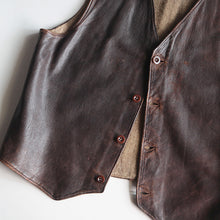 Load image into Gallery viewer, 1940's~ LEATHER VEST (38 MEDIUM)
