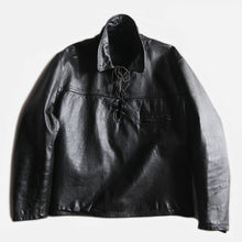 Load image into Gallery viewer, 1950's "TAUBERS OF CALIFORNIA" HORSE LEATHER LACEUP PULLOVER (LARGE)