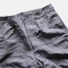 Load image into Gallery viewer, N.O.S ~1960's FRENCH NAVY LINEN SHORTS (W32)