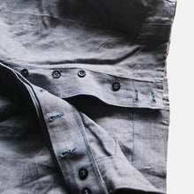 Load image into Gallery viewer, N.O.S ~1960's FRENCH NAVY LINEN SHORTS (W32)