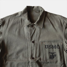 Load image into Gallery viewer, MADE IN USA NOS 1940's "USMC" P-41 HBT JACKET (40 LARGE)