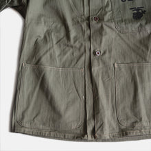 Load image into Gallery viewer, N.O.S 1940's "U.S.M.C" P-41 H.B.T JACKET (42 LARGE)