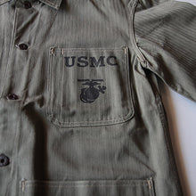 Load image into Gallery viewer, MADE IN USA NOS 1940's "USMC" P-41 HBT JACKET (40 LARGE)