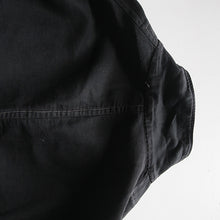 画像をギャラリービューアに読み込む, 1930's~ FRENCH WORK BLACK MOLESKIN COAT WITH V-POCKET (LARGE)