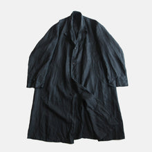 Load image into Gallery viewer, 1900's~ FRENCH WORK INDIGO LINEN WORK COAT (LARGE) ONE WASH MINT CONDITION