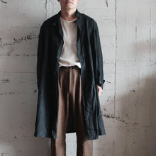 Load image into Gallery viewer, 1900's~ FRENCH WORK INDIGO LINEN WORK COAT (LARGE) ONE WASH MINT CONDITION