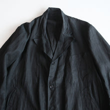 Load image into Gallery viewer, 1900's~ FRENCH WORK INDIGO LINEN WORK COAT (LARGE) ONE WASH MINT CONDITION