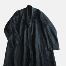 Load image into Gallery viewer, 1900's~ FRENCH WORK INDIGO LINEN WORK COAT (LARGE) ONE WASH MINT CONDITION
