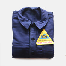 Load image into Gallery viewer, N.O.S 1950's~ "LE MONT SAINT MICHEL" BLUE MOLESKIN JACKET (MEDIUM)