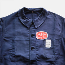 Load image into Gallery viewer, N.O.S 1960's "ADOLPHE LAFONT" BLUE MOLESKIN WORK JACKET (X-LARGE)