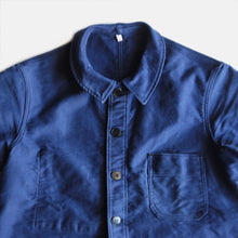 Load image into Gallery viewer, 1960's "ADOLPHE LAFONT" BLUE MOLESKIN WORK JACKET (MEDIUM) MINT CONDITION