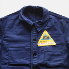 Load image into Gallery viewer, N.O.S 1950's~ "LE MONT SAINT MICHEL" BLUE MOLESKIN JACKET (MEDIUM)