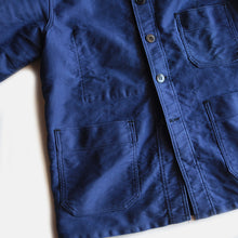 Load image into Gallery viewer, 1960's "ADOLPHE LAFONT" BLUE MOLESKIN WORK JACKET (MEDIUM) MINT CONDITION