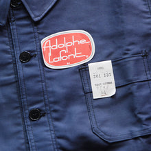 Load image into Gallery viewer, N.O.S 1960's "ADOLPHE LAFONT" BLUE MOLESKIN WORK JACKET (X-LARGE)