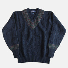 Load image into Gallery viewer, 1990's "RALPH LAUREN" V NECK WOOL SWEATER (X-LARGE)