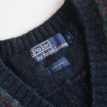 Load image into Gallery viewer, 1990's "RALPH LAUREN" V NECK WOOL SWEATER (X-LARGE)