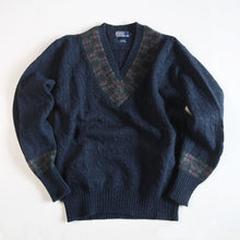Load image into Gallery viewer, 1990's "RALPH LAUREN" V NECK WOOL SWEATER (X-LARGE)