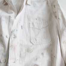 Load image into Gallery viewer, 1960's "AU MOLINEL" HBT COTTON PAINTER JACKET WITH V-POCKET (LARGE)