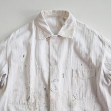Load image into Gallery viewer, 1960's "AU MOLINEL" HBT COTTON PAINTER JACKET WITH V-POCKET (LARGE)