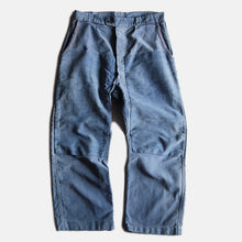 Load image into Gallery viewer, 1940's FRENCH WORK PATCH WORK MOLESKIN TROUSER (W33 L26)