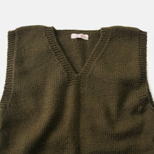 画像をギャラリービューアに読み込む, 1940's "A.R.C" WOOL VEST OLIVE COLOR (MEDIUM)