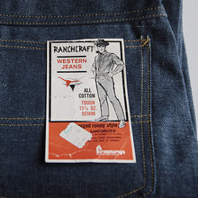 Load image into Gallery viewer, N.O.S 1960's "PENNEYS" RANCHCRAFT INDIGO DENIM FIVE POCKET (w34 L34)