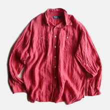 Load image into Gallery viewer, "RALPH LAUREN" CHIN STRAP LINEN SHIRT (LARGE)