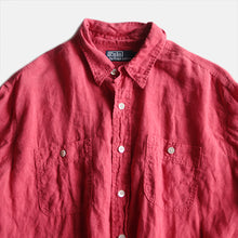 Load image into Gallery viewer, "RALPH LAUREN" CHIN STRAP LINEN SHIRT (LARGE)