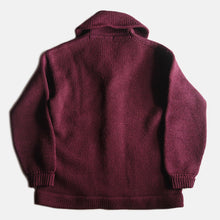画像をギャラリービューアに読み込む, 1930's "SUPREME" SHAWL COLLAR WOOL CARDIGAN (LARGE)