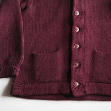 画像をギャラリービューアに読み込む, 1930's "SUPREME" SHAWL COLLAR WOOL CARDIGAN (LARGE)