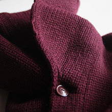 画像をギャラリービューアに読み込む, 1930's "SUPREME" SHAWL COLLAR WOOL CARDIGAN (LARGE)